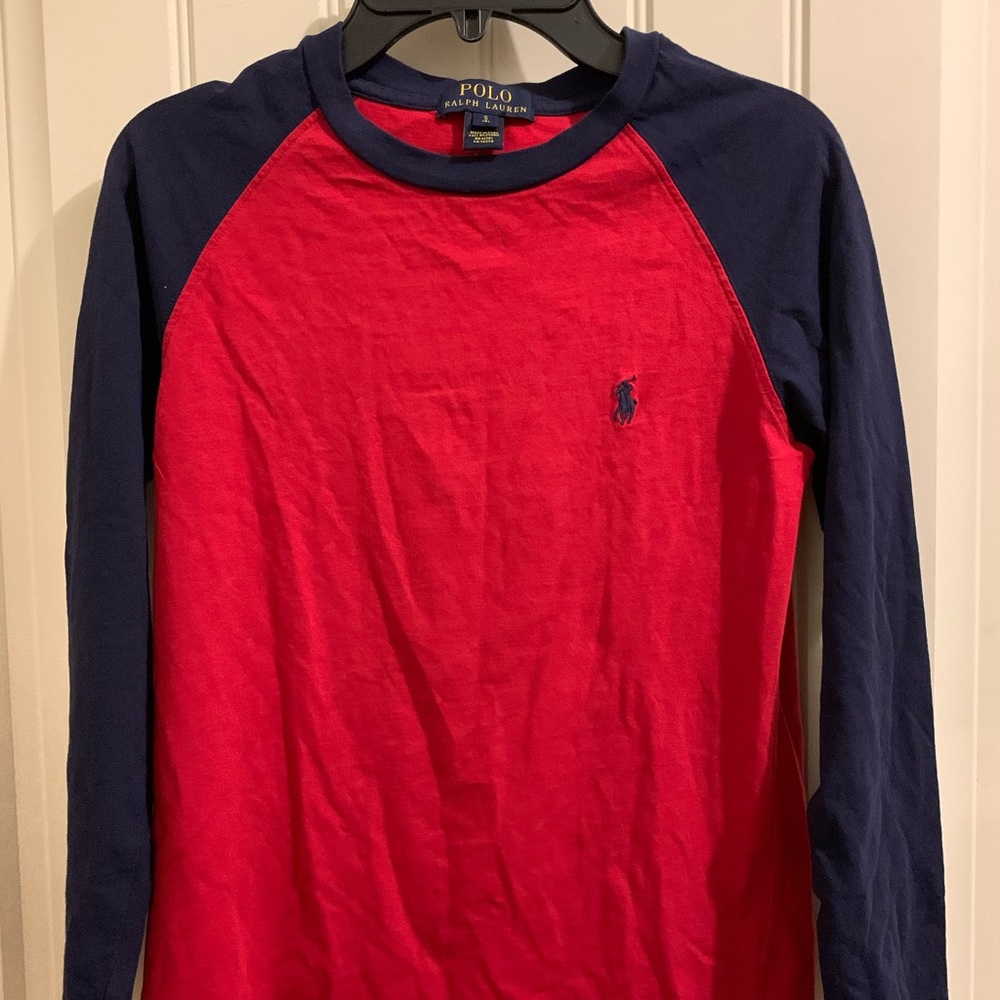 Ralph Lauren Raglan Sleeve BASEBALL Shirt Boys S/8 EXCELLENT CONDITION
